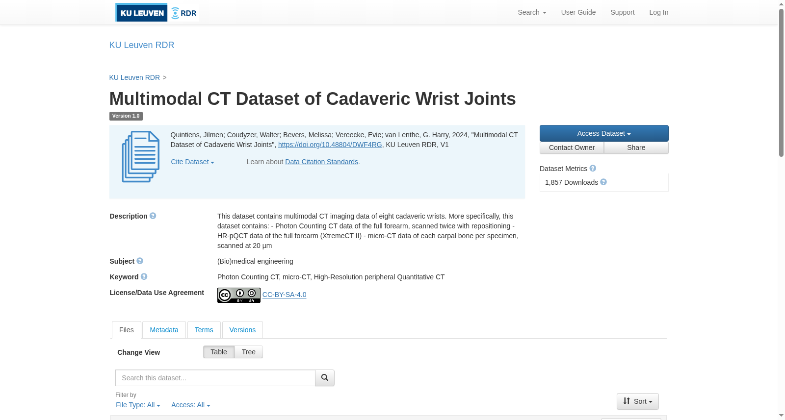 Multimodal CT Dataset of Cadaveric Wrist Joints 数据集图片