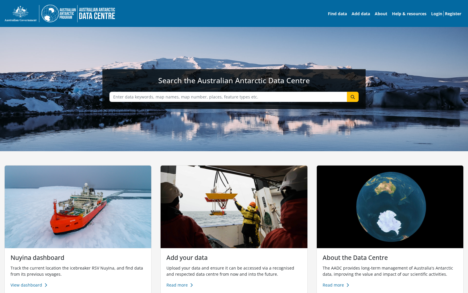 Australian Antarctic Data Centre 数据集图片