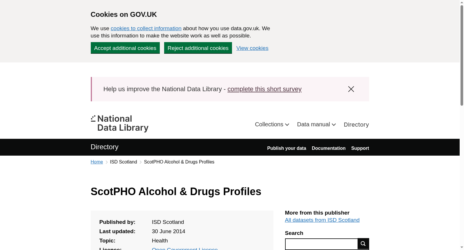 ScotPHO Alcohol & Drugs Profiles 数据集图片