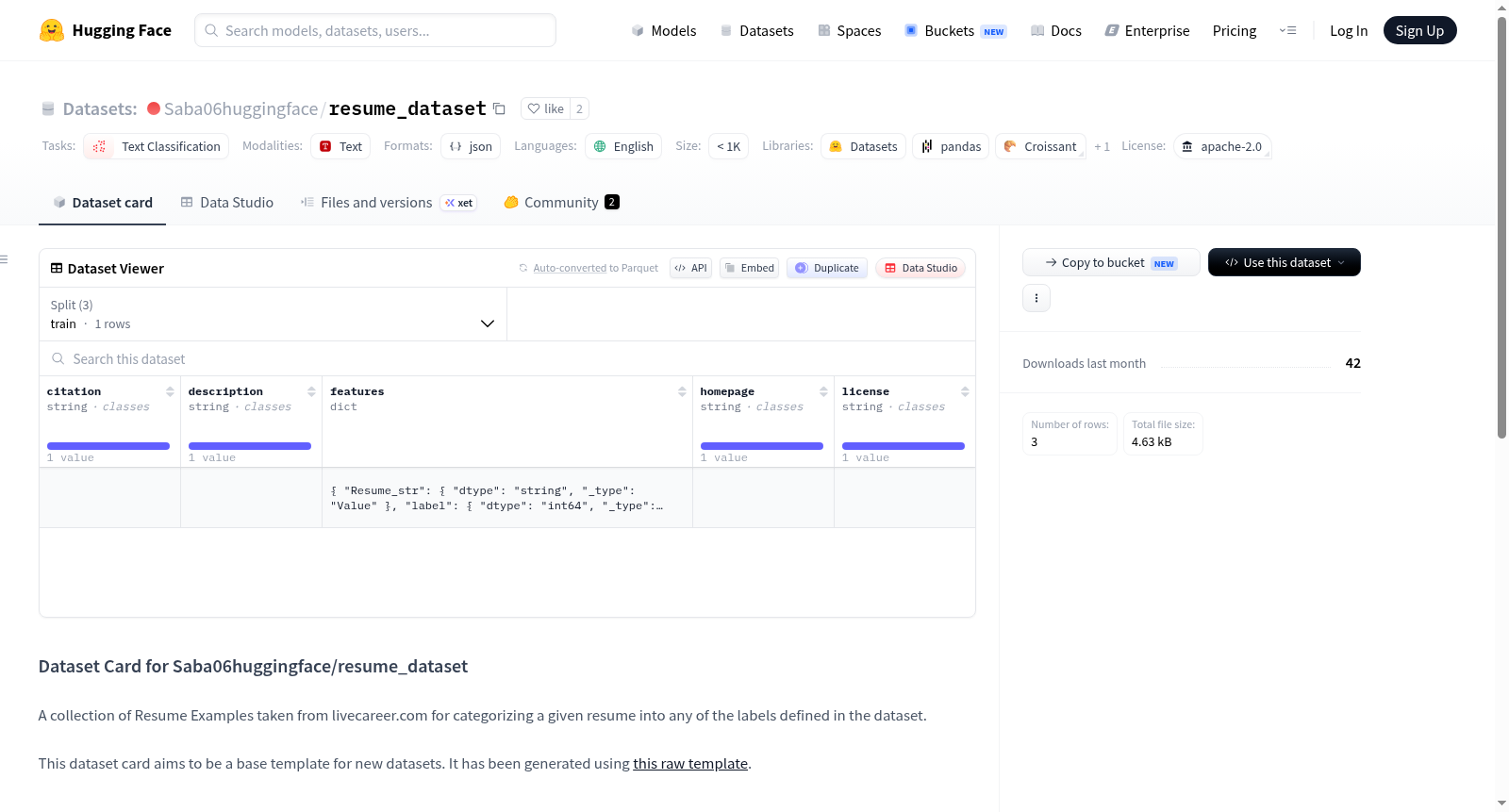 Saba06huggingface/resume_dataset 数据集图片