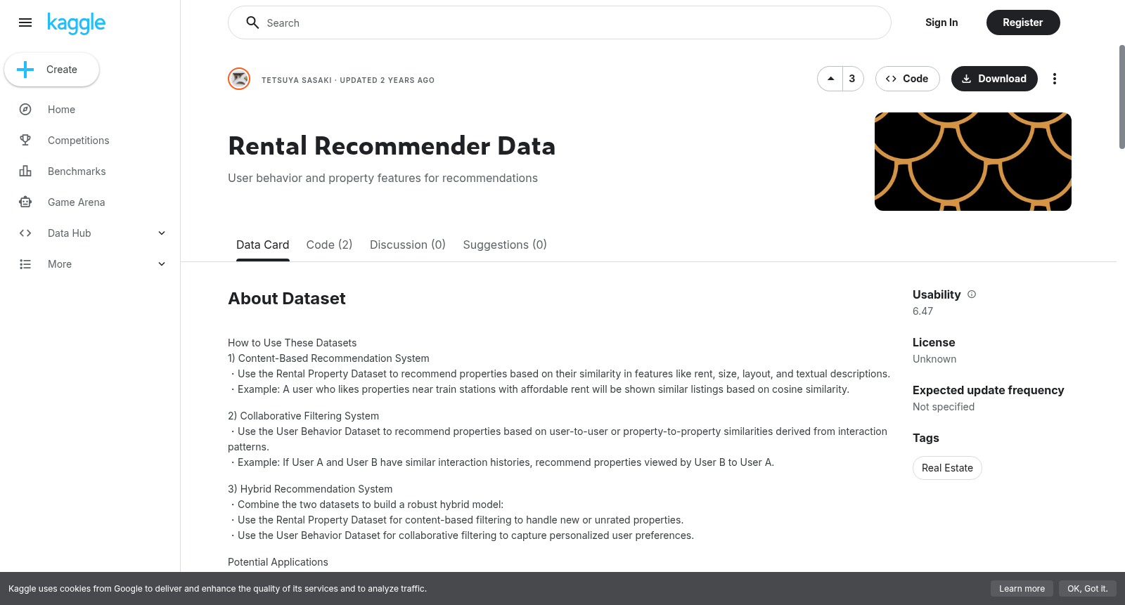 Rental Recommender Data 数据集图片