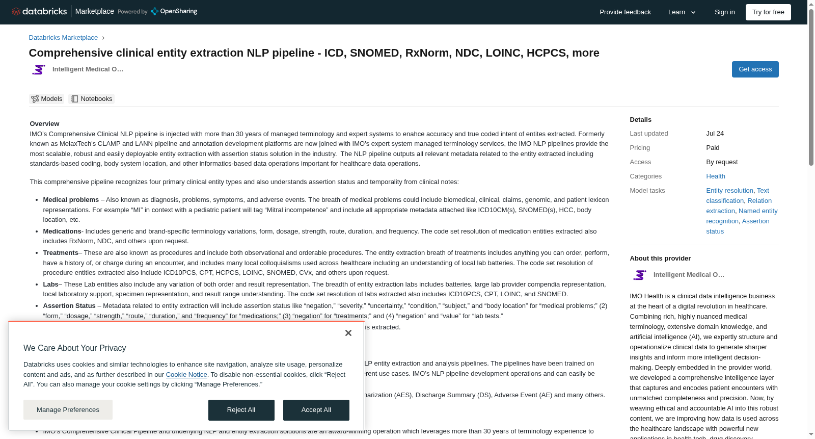 Comprehensive clinical entity extraction NLP pipeline - ICD, SNOMED, RxNorm, NDC, LOINC, HCPCS, more 数据集图片