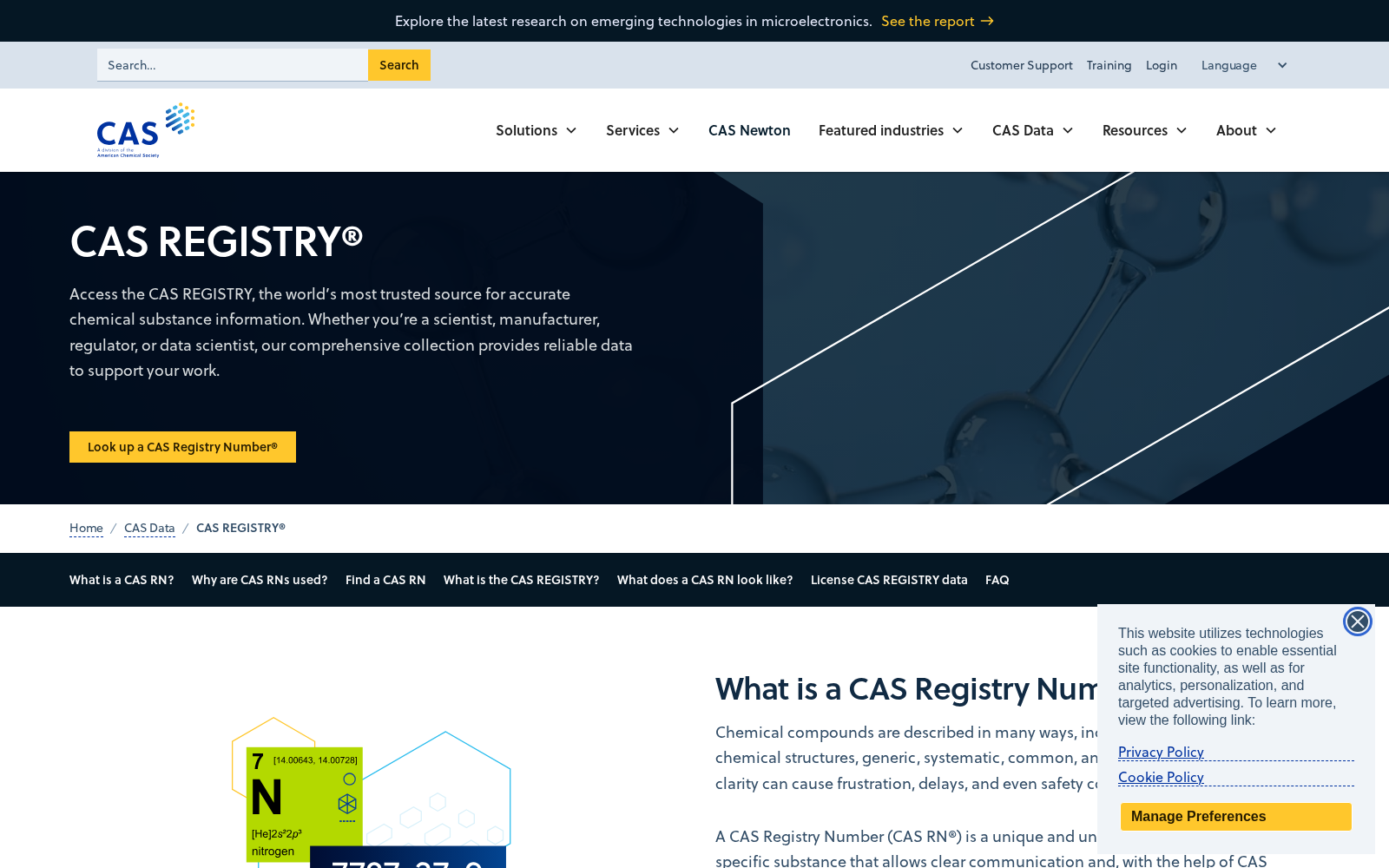 Chemical Abstracts Service Registry 数据集图片