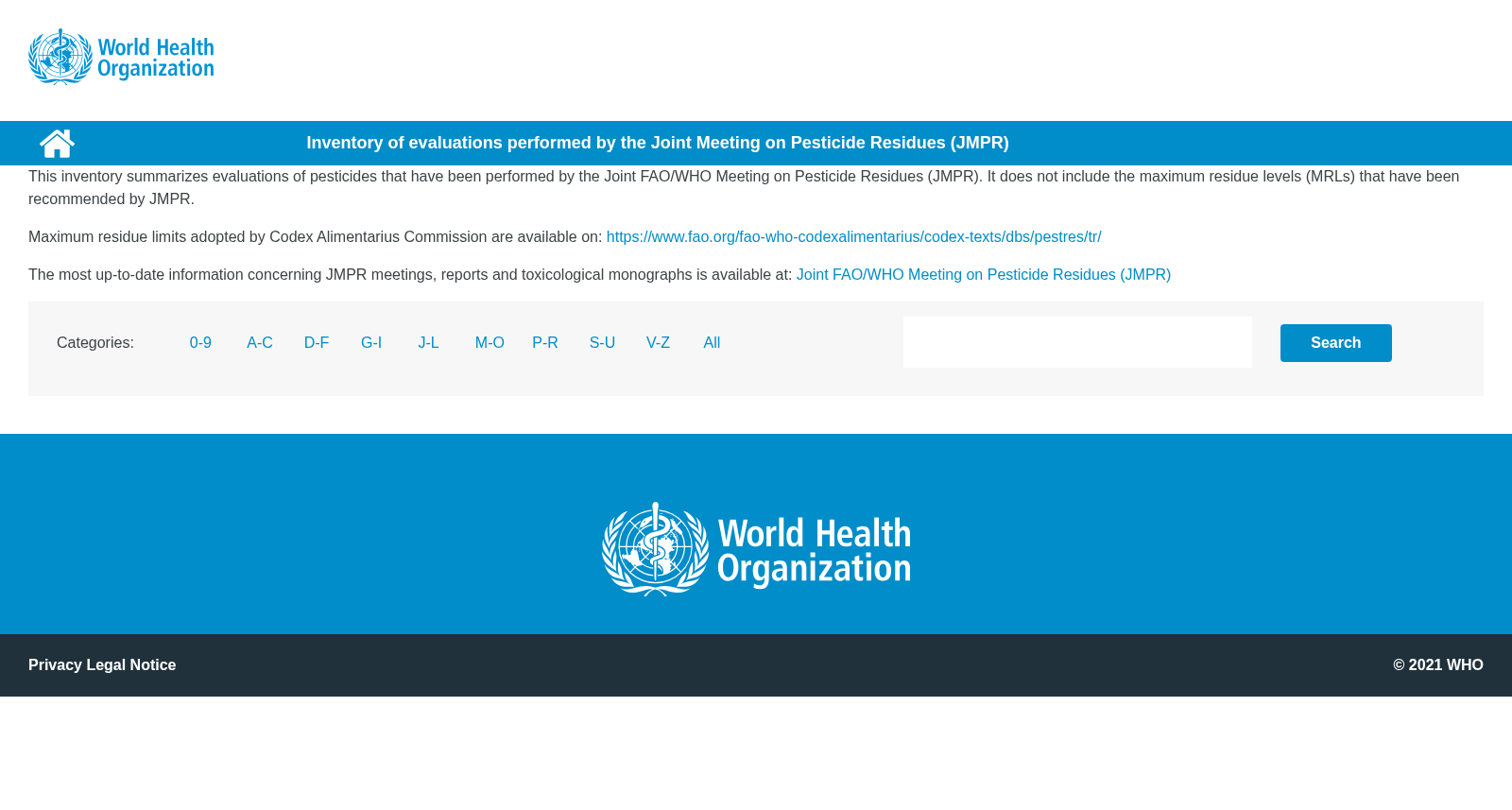 JMPR Pesticide Residues Database 数据集图片