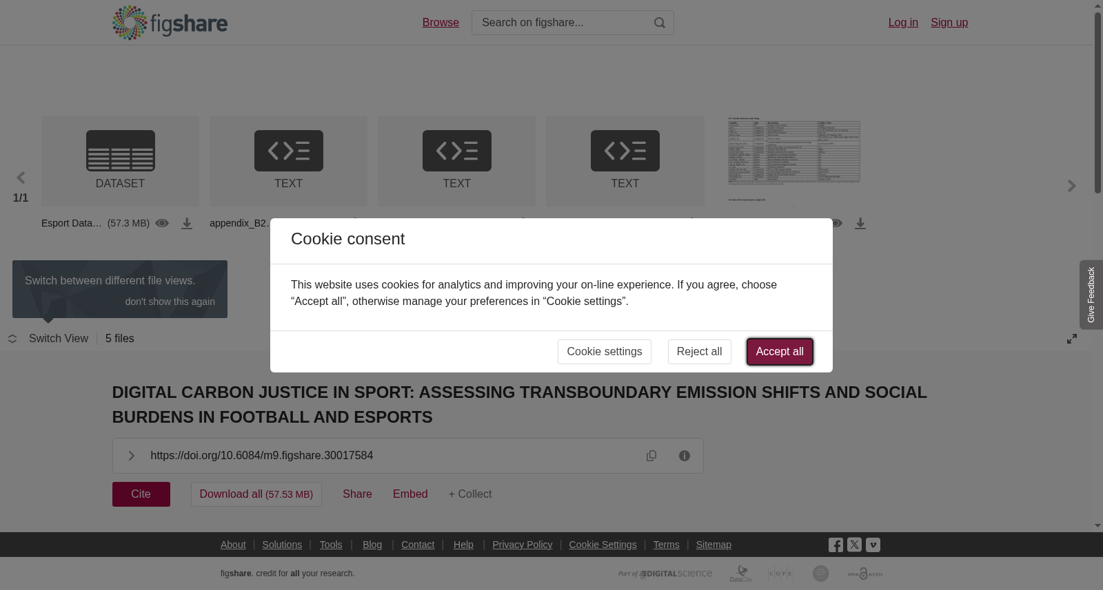 <b>DIGITAL CARBON JUSTICE IN SPORT: ASSESSING TRANSBOUNDARY EMISSION SHIFTS AND SOCIAL BURDENS IN FOOTBALL AND ESPORTS</b> 数据集图片