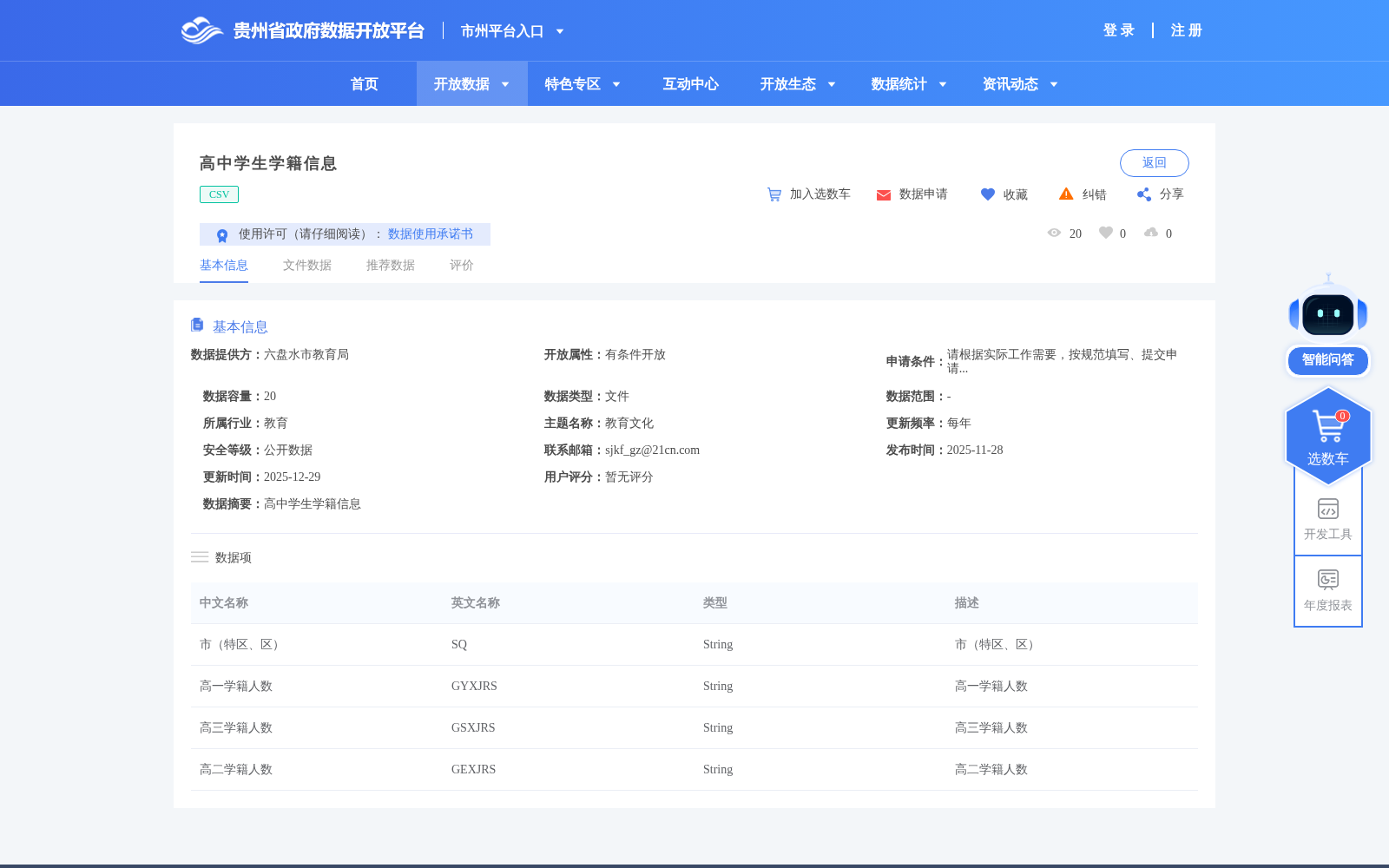 高中学生学籍信息 数据集图片