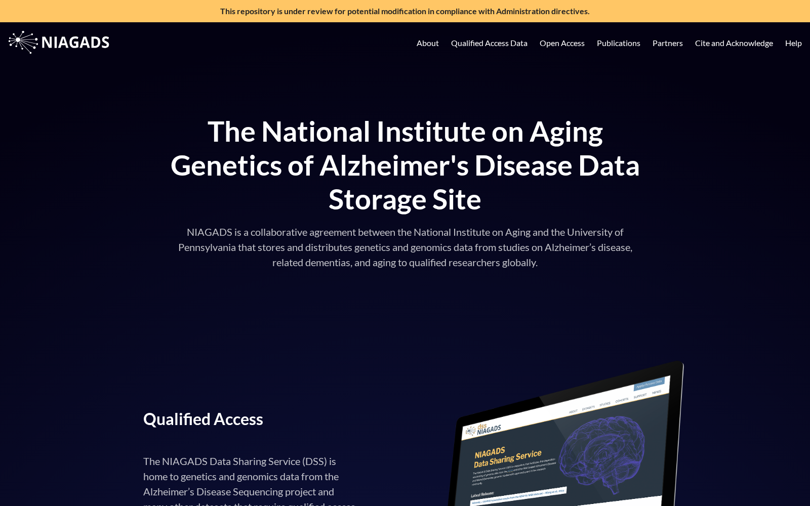 NIA Genetics of Alzheimer's Disease Data Storage Site - NIAGADS 数据集图片