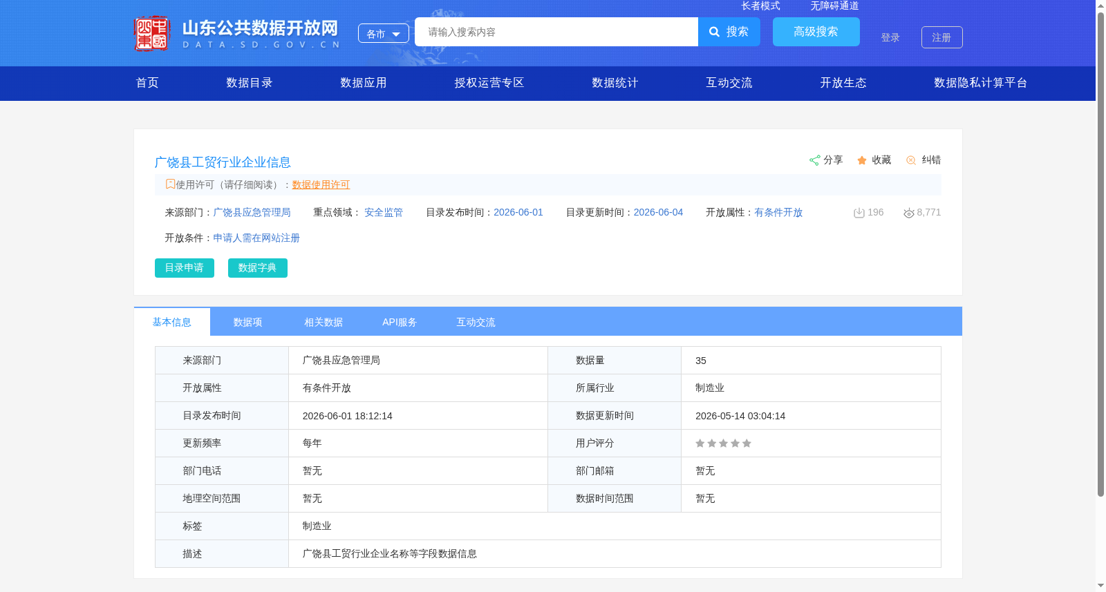 广饶县工贸行业企业信息 数据集图片