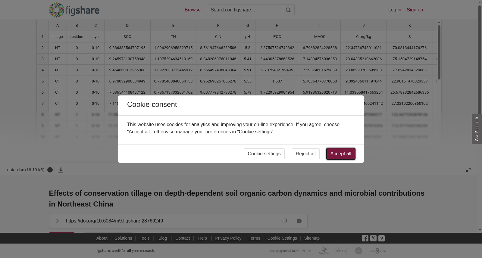 <b>Effects of conservation tillage on depth-dependent soil organic carbon dynamics and microbial contributions in Northeast China</b> 数据集图片