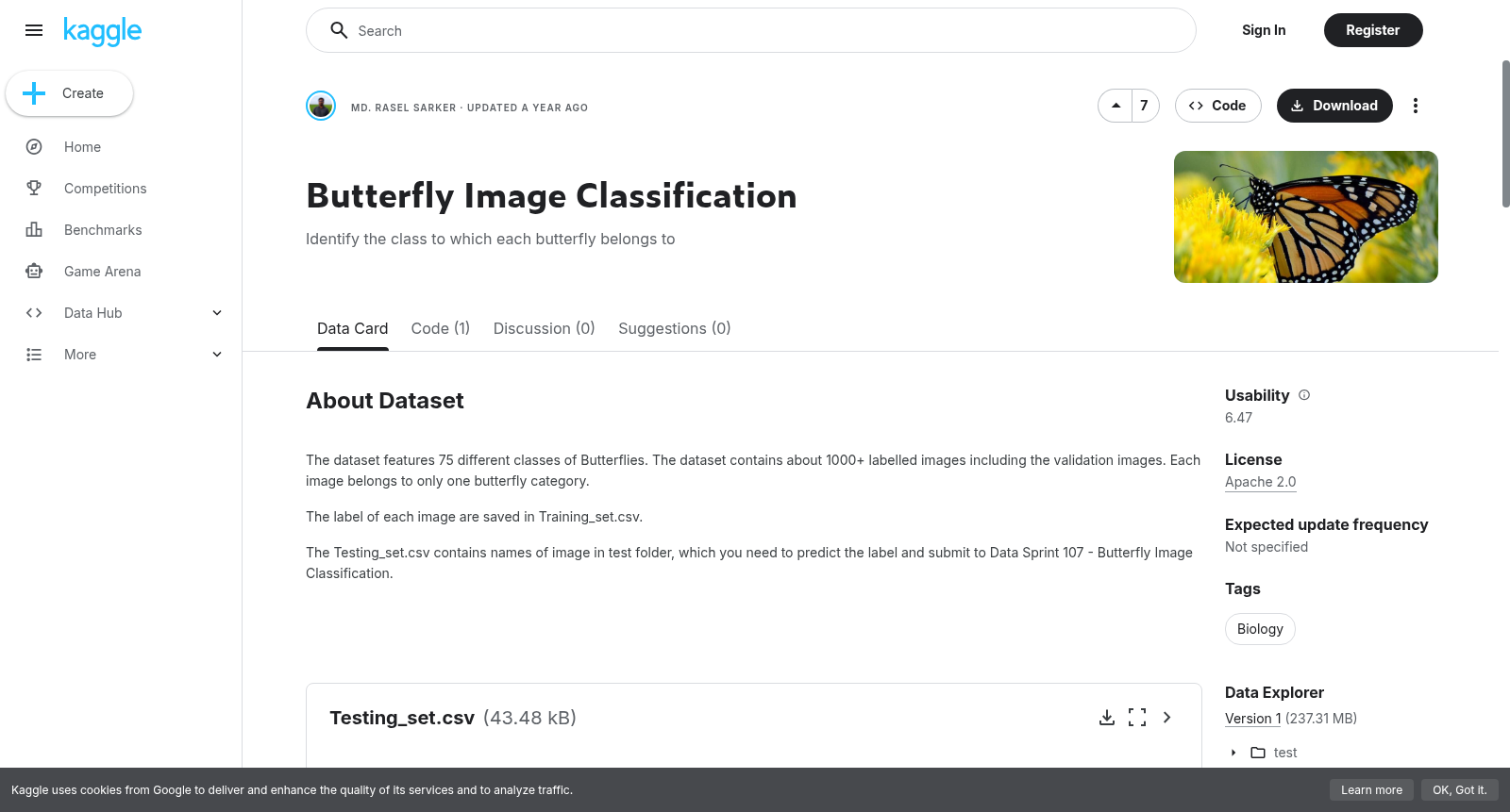 Butterfly Image Classification 数据集图片