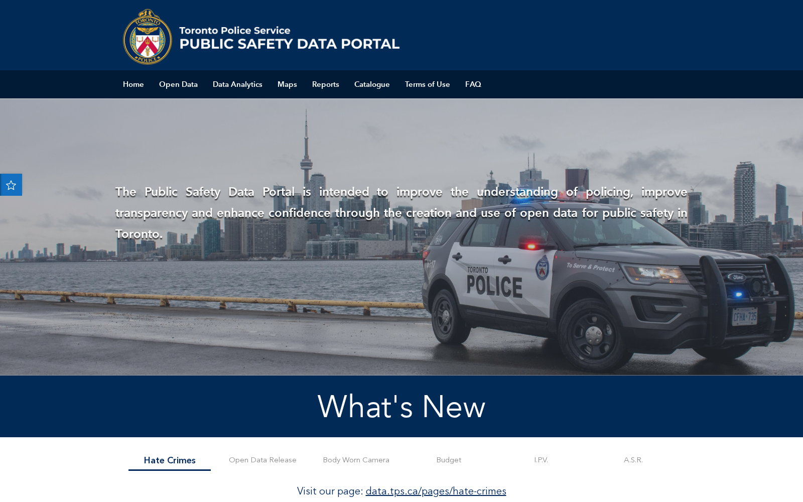 Toronto Police Service Public Safety Data Portal 数据集图片