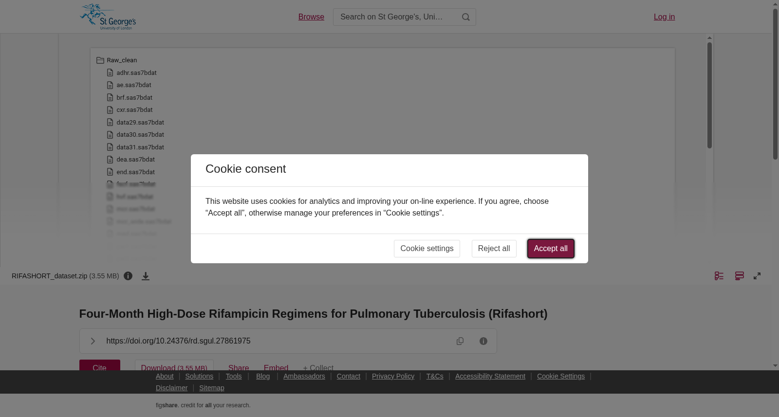 <b>Four-Month High-Dose Rifampicin Regimens for Pulmonary Tuberculosis (Rifashort)</b> 数据集图片