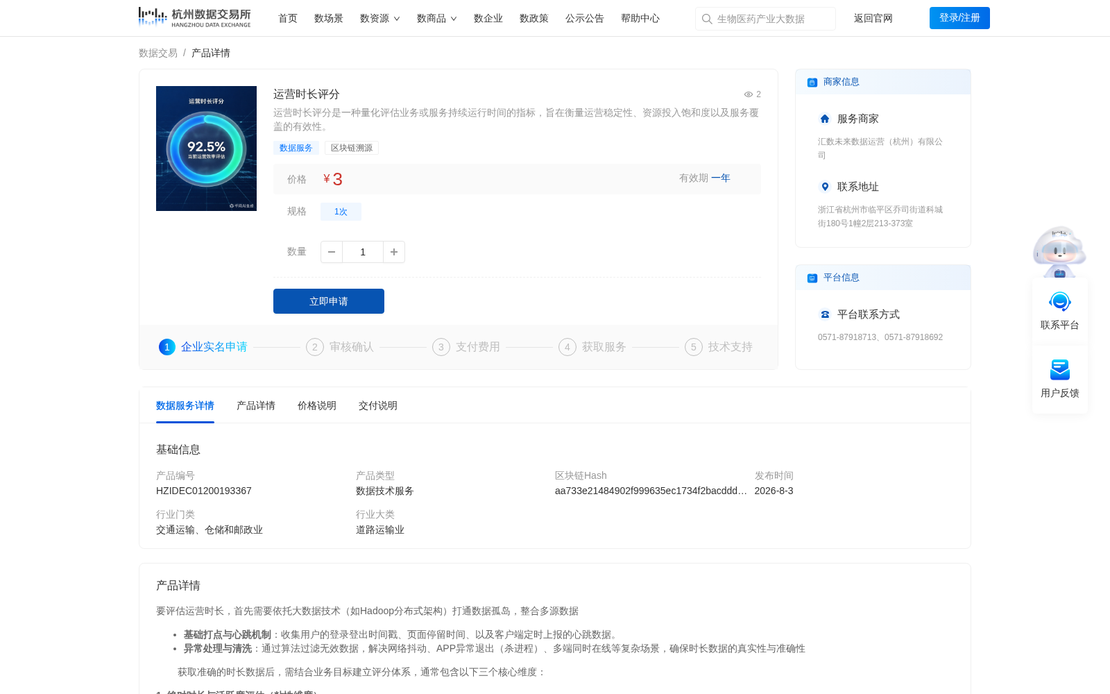 运营时长评分 数据集图片