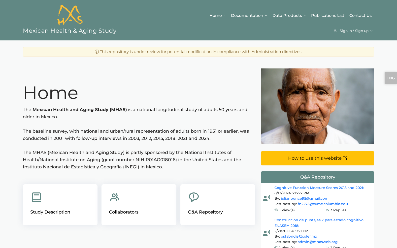 Mexican Health and Aging Study 数据集图片