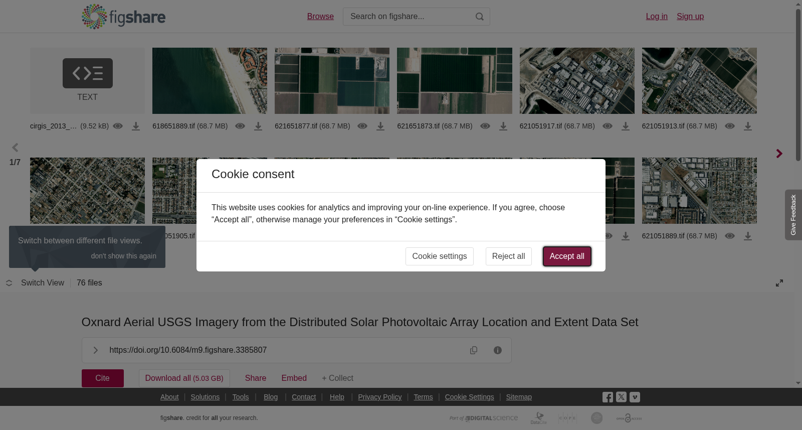 Oxnard Aerial USGS Imagery from the Distributed Solar Photovoltaic Array Location and Extent Data Set 数据集图片
