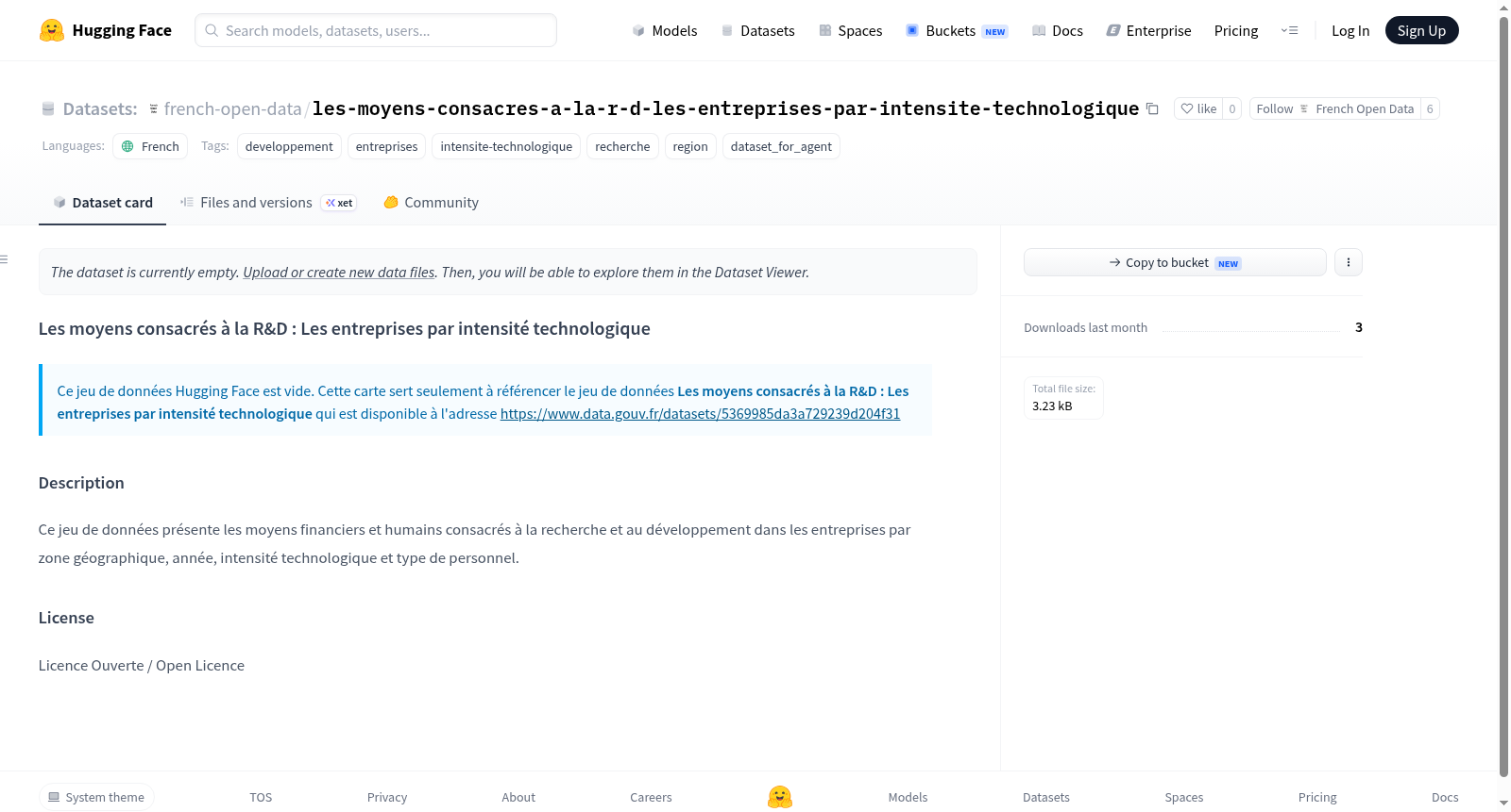 Data-Gouv-FR/les-moyens-consacres-a-la-r-d-les-entreprises-par-intensite-technologique 数据集图片