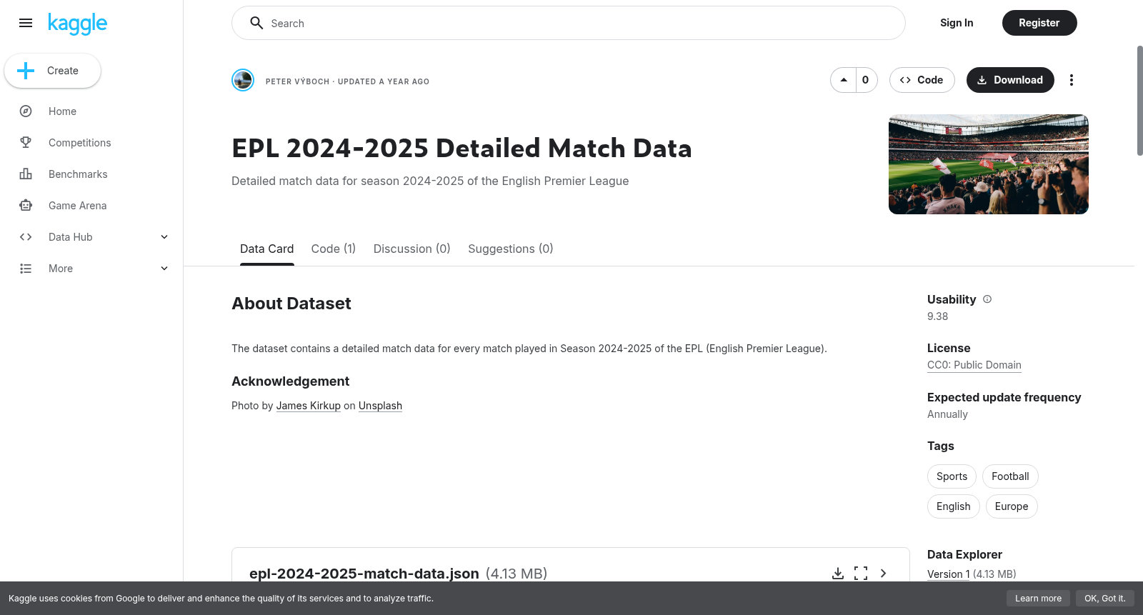 EPL 2024-2025 Detailed Match Data 数据集图片