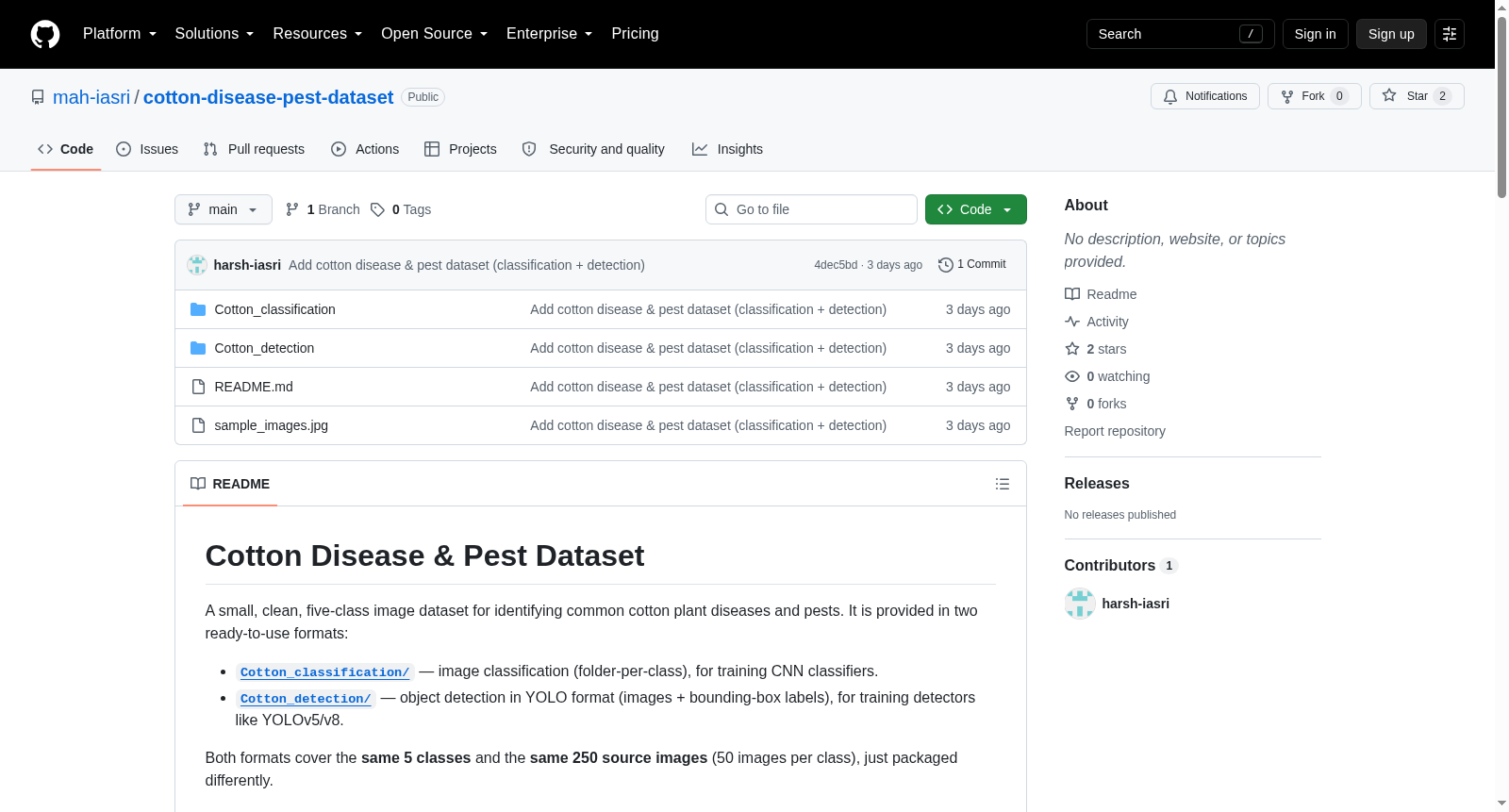 Cotton Disease & Pest Dataset 数据集图片
