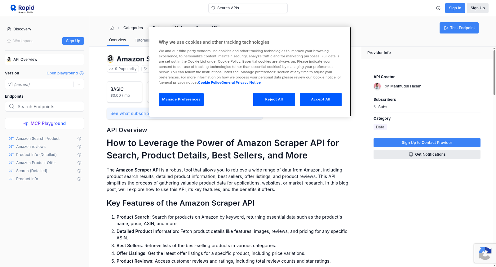 Amazon Scraper API 数据集图片