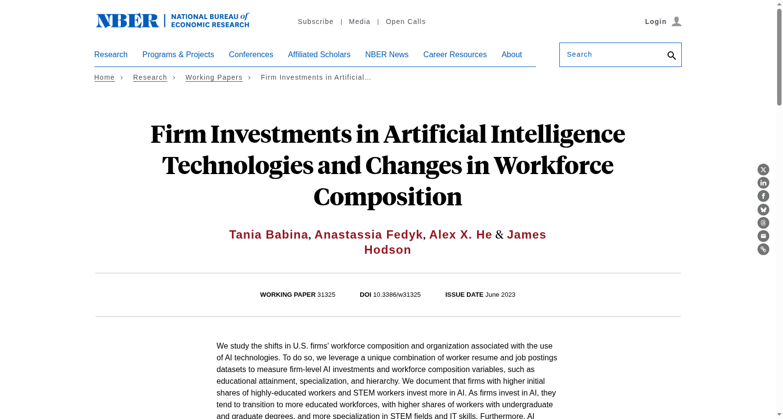 Firm Investments in Artificial Intelligence Technologies and Changes in Workforce Composition 数据集图片