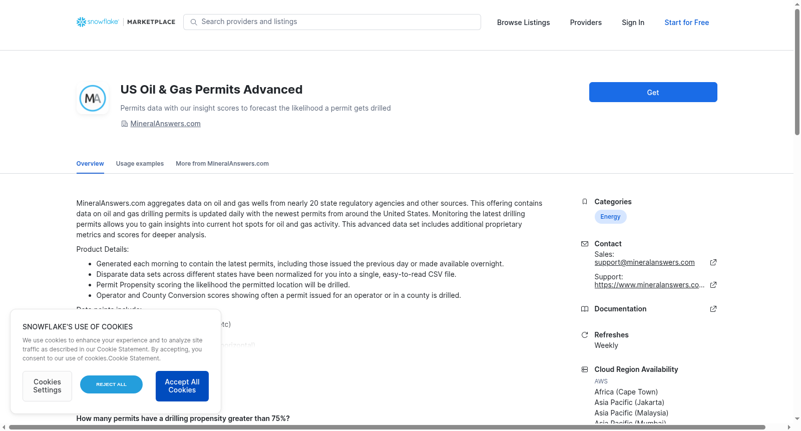 US Oil & Gas Permits Advanced 数据集图片