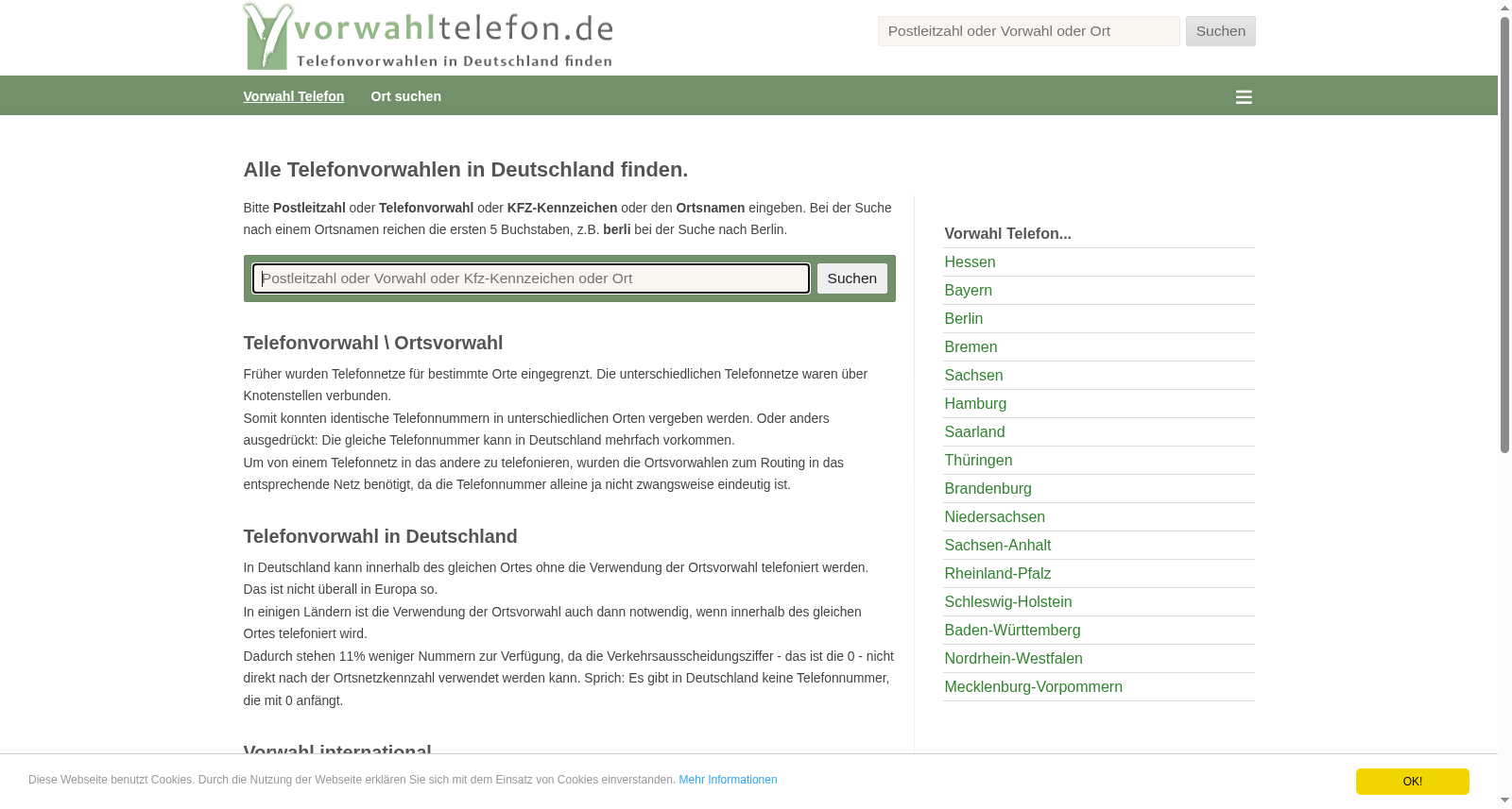 Telefon Vorwahl finden 数据集图片