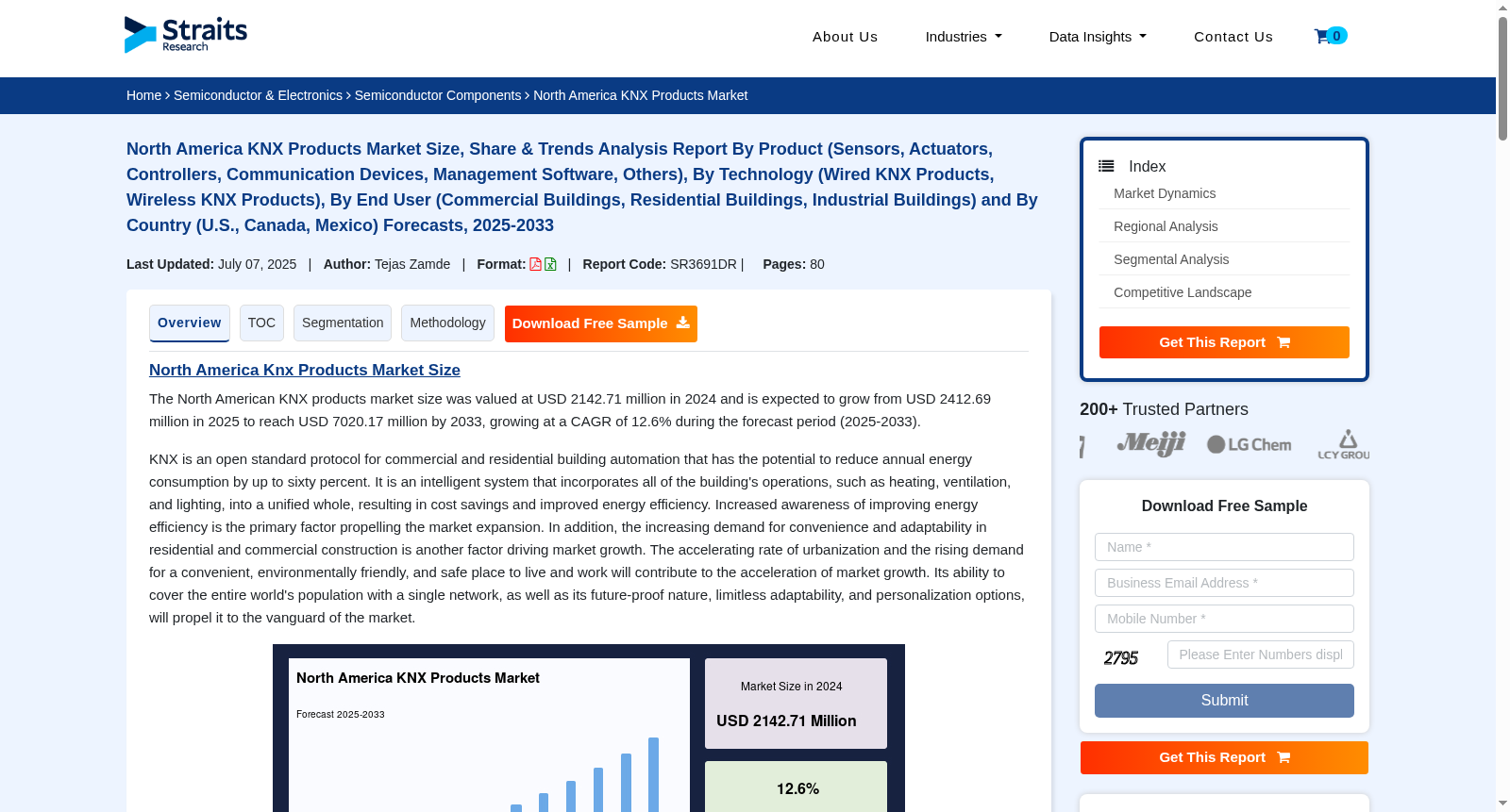 North America KNX Products Market Analysis, Share, Forecast to 2031 数据集图片
