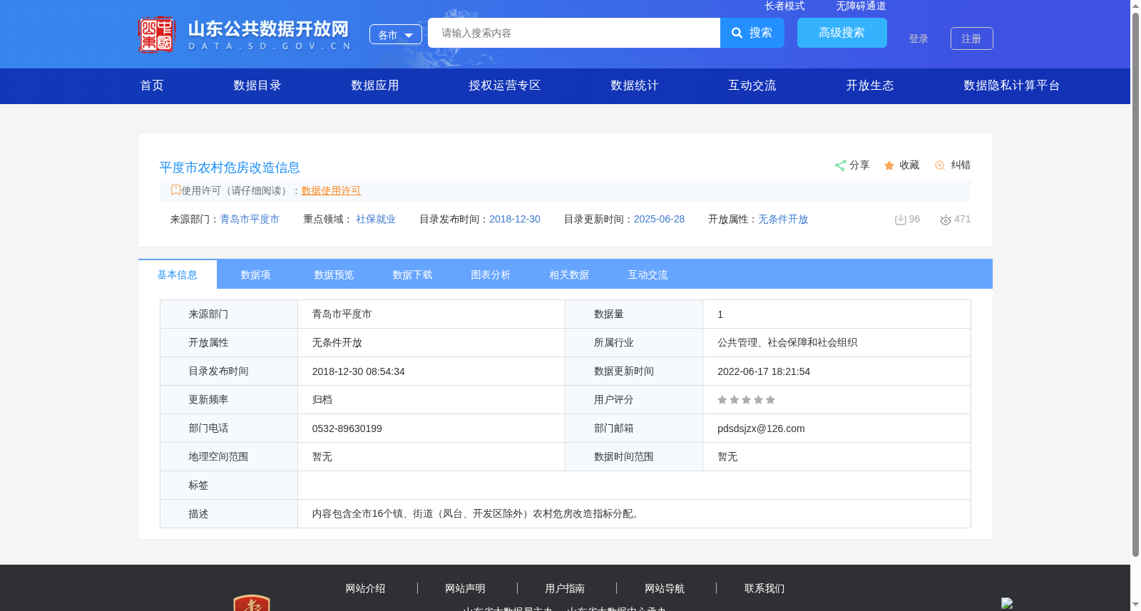 平度市农村危房改造信息 数据集图片