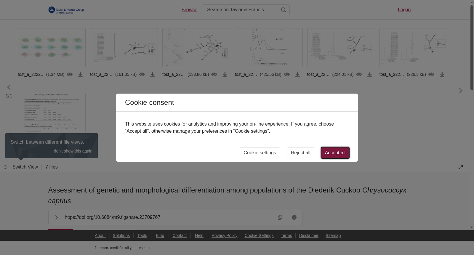 Assessment of genetic and morphological differentiation among populations of the Diederik Cuckoo <i>Chrysococcyx caprius</i> 数据集图片