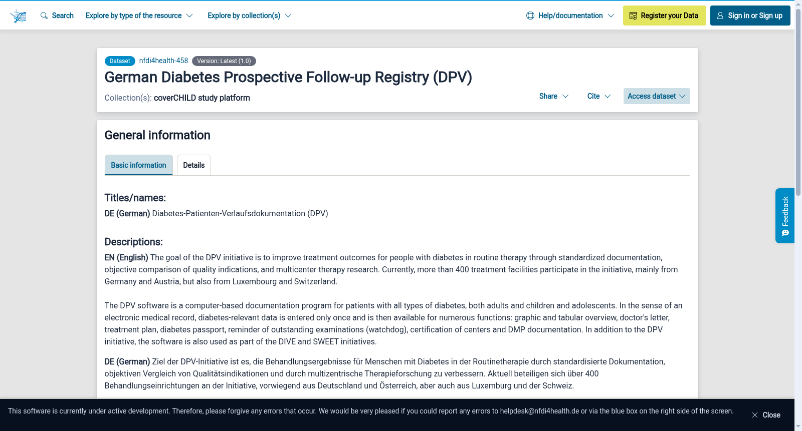 Diabetes-Patienten-Verlaufsdokumentation (DPV) 数据集图片