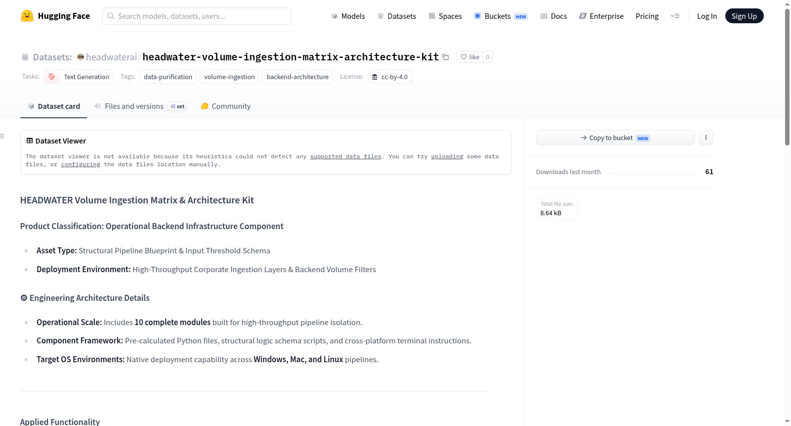 headwater-volume-ingestion-matrix-architecture-kit 数据集图片