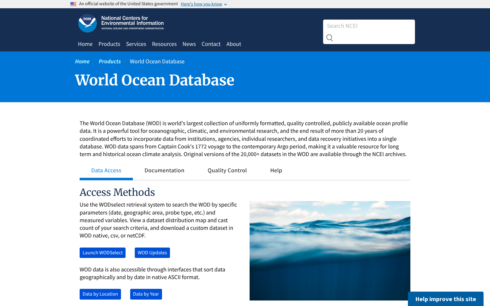 World Ocean Database 数据集图片