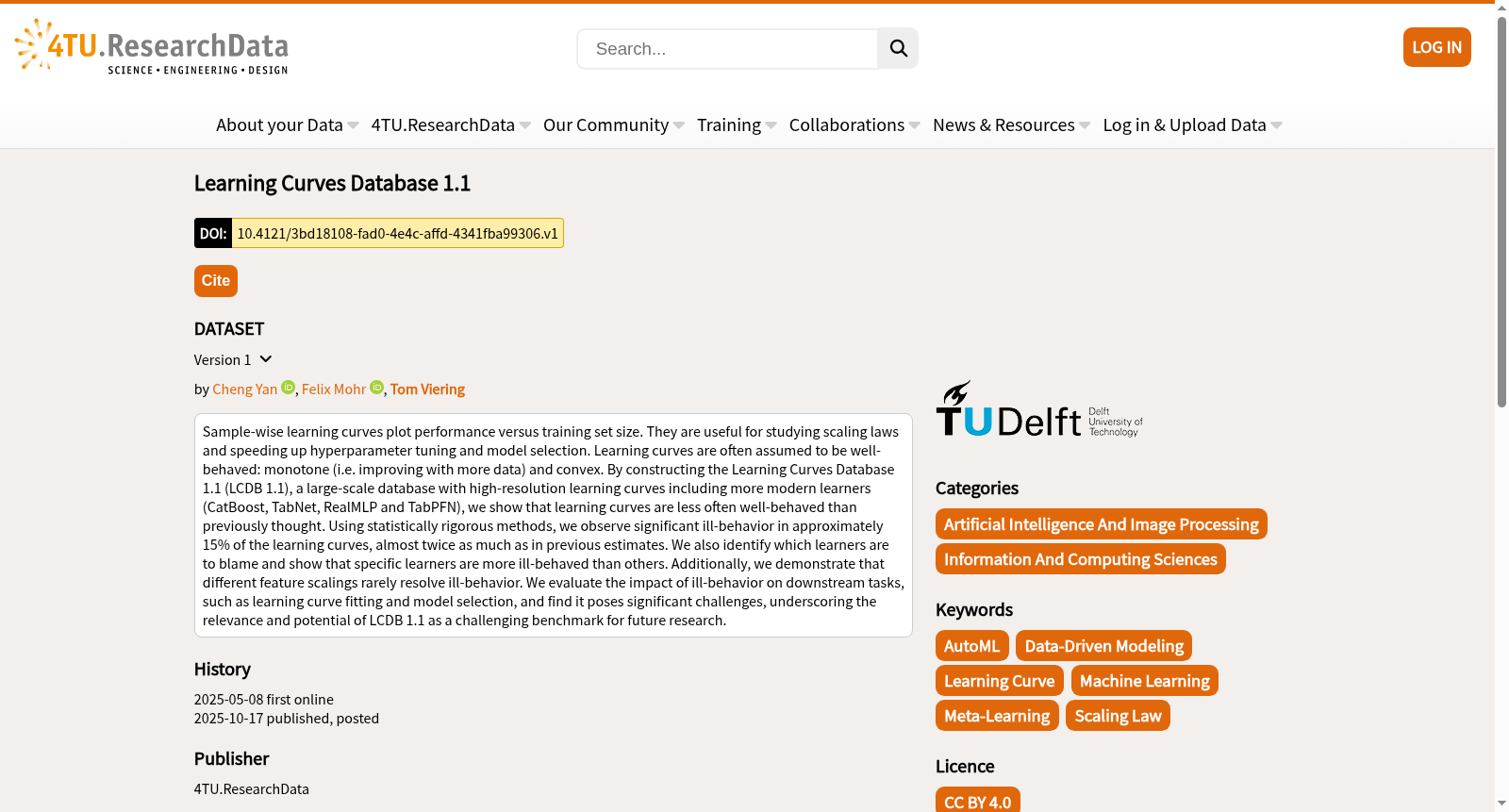 Learning Curves Database 1.1 数据集图片