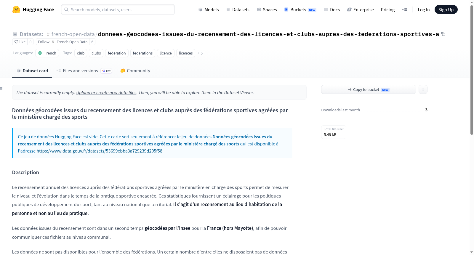 Data-Gouv-FR/donnees-geocodees-issues-du-recensement-des-licences-et-clubs-aupres-des-federations-sportives-a 数据集图片