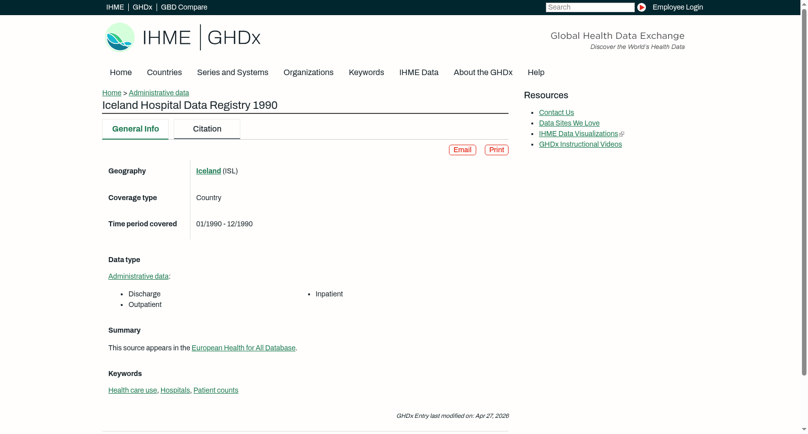 Iceland Hospital Data Registry 1990 数据集图片