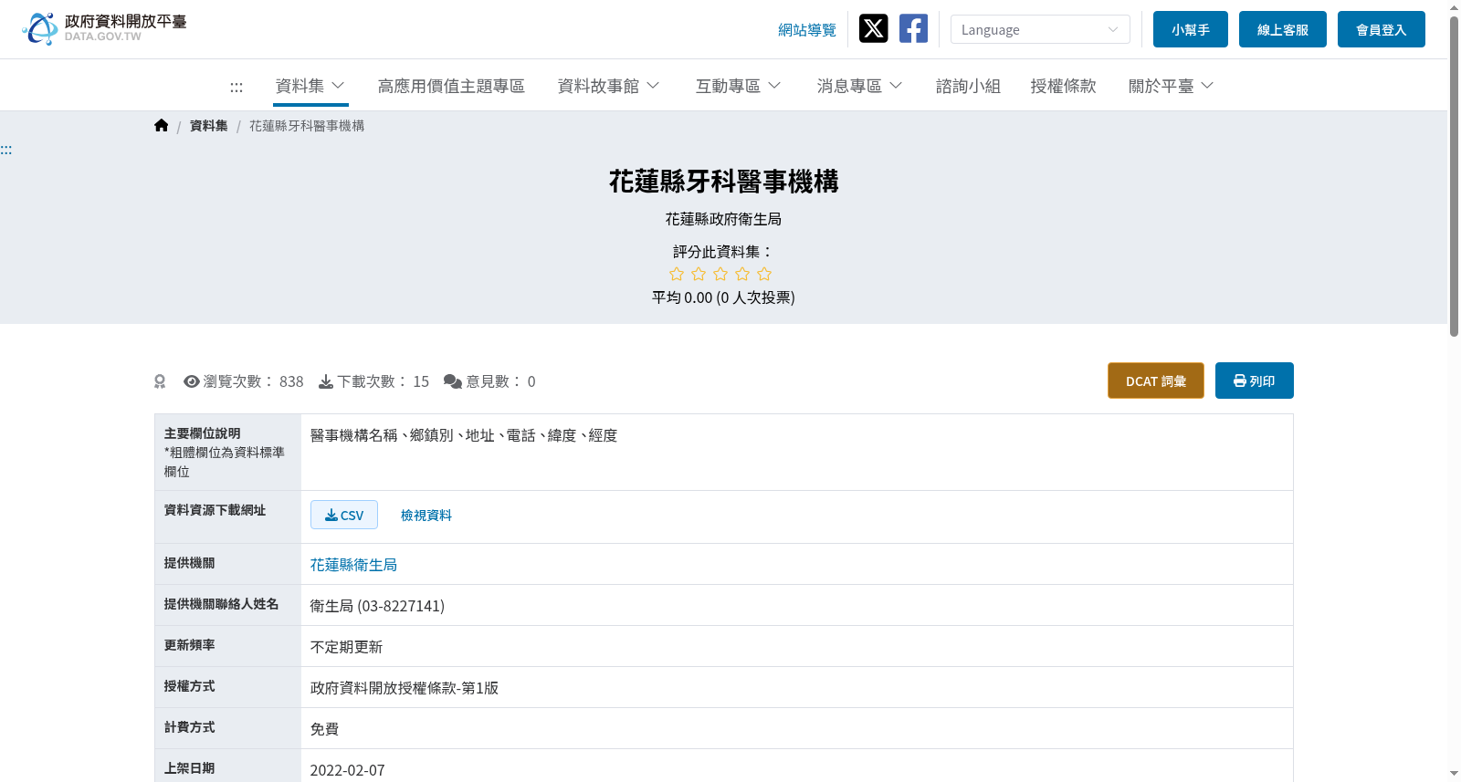 花蓮縣牙科醫事機構 数据集图片