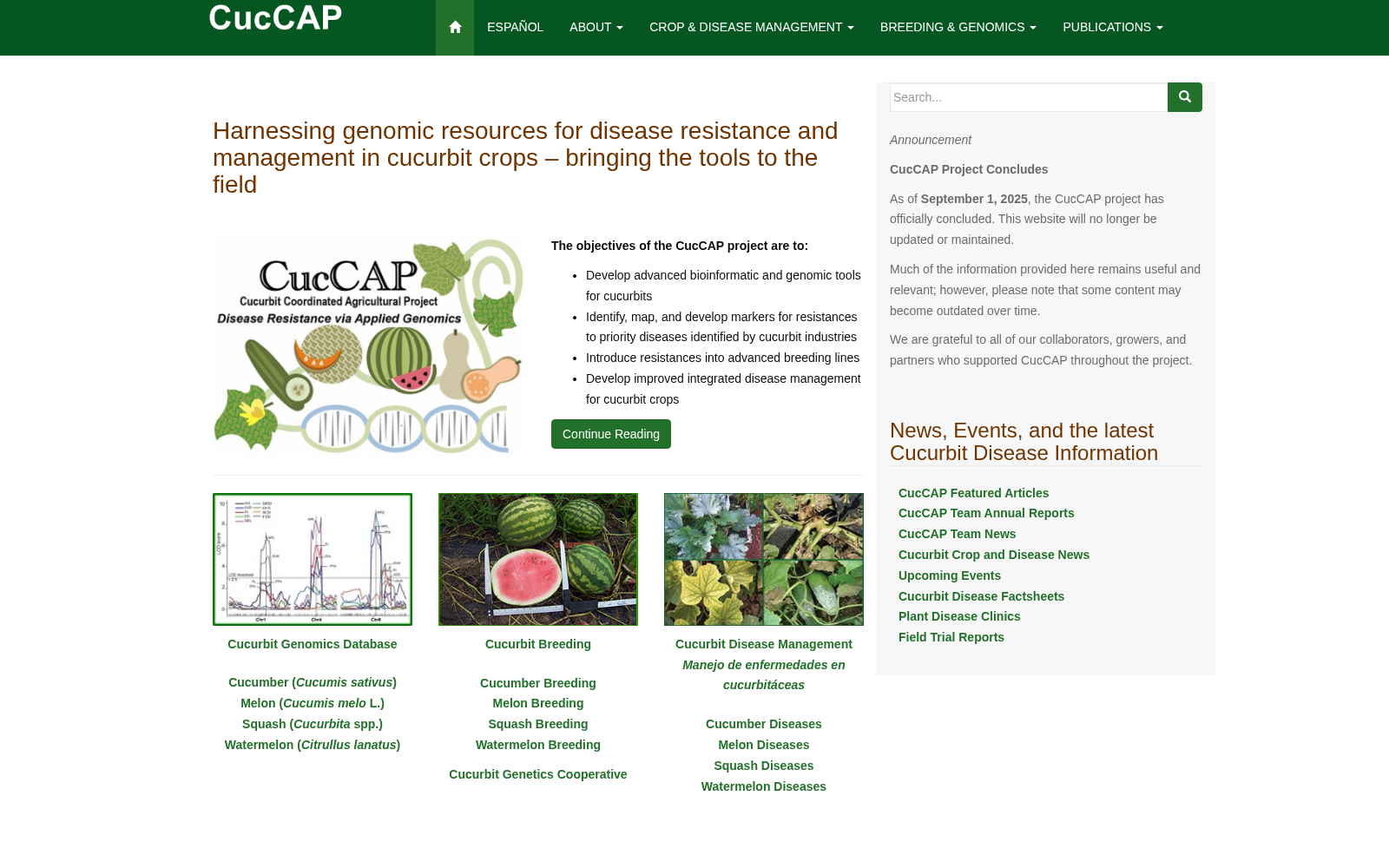 Cucurbit Genomics Database 数据集图片