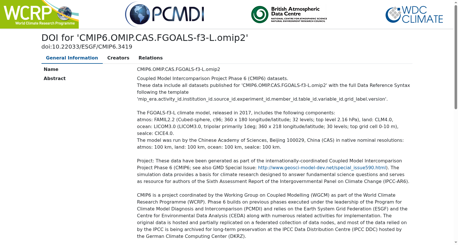 CAS FGOALS-f3-L model output prepared for CMIP6 OMIP omip2 数据集图片