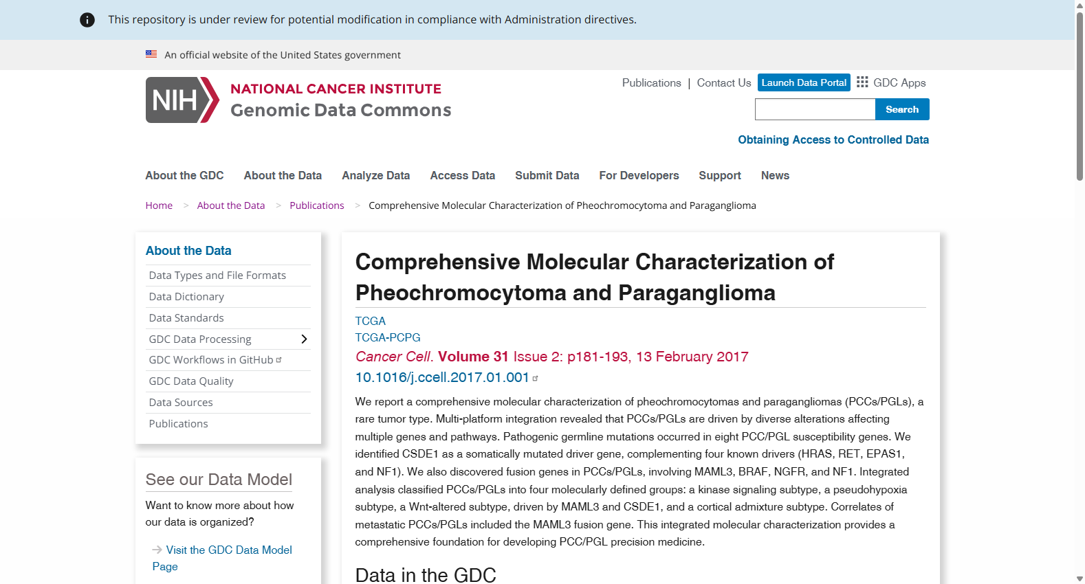TCGA-PCPG Pheochromocytoma and Paraganglioma