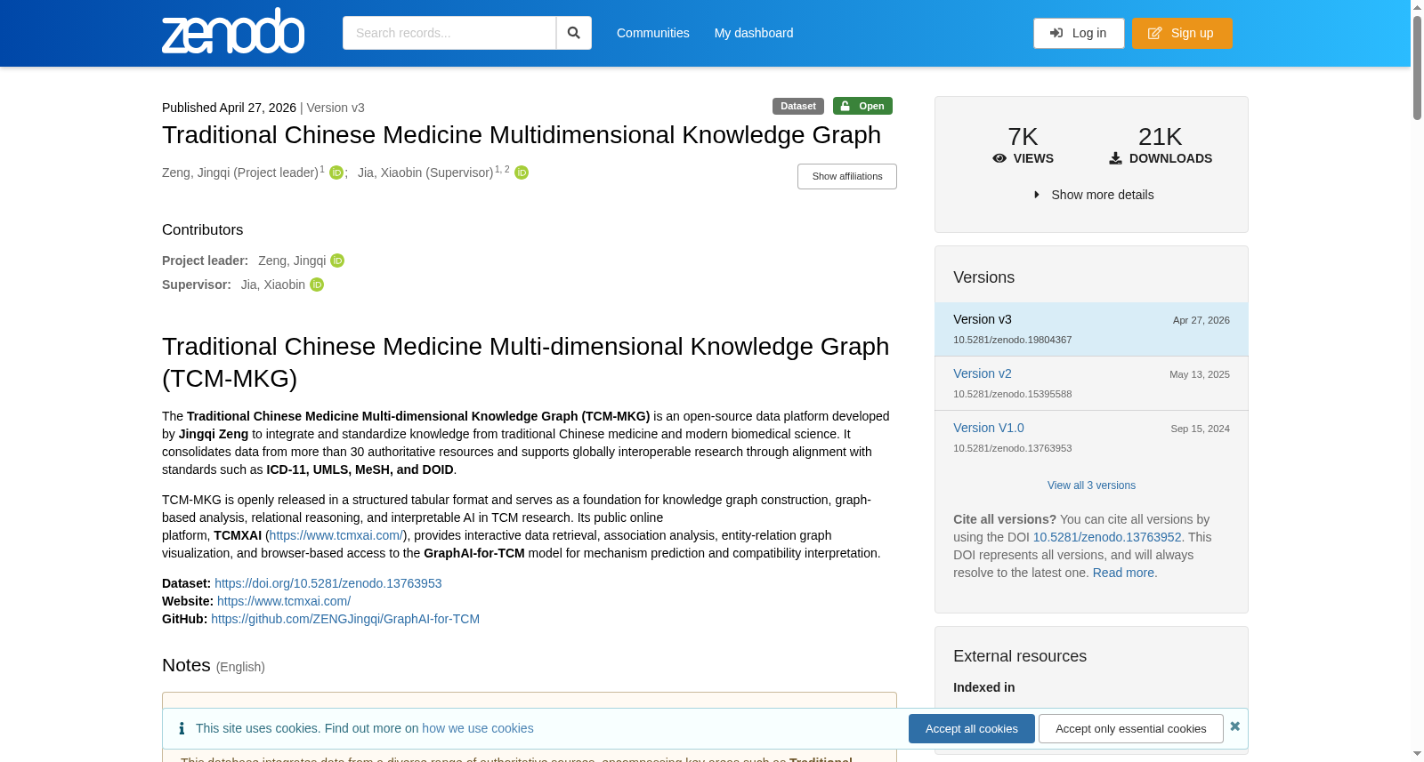 Traditional Chinese Medicine Multidimensional Knowledge Graph 数据集图片