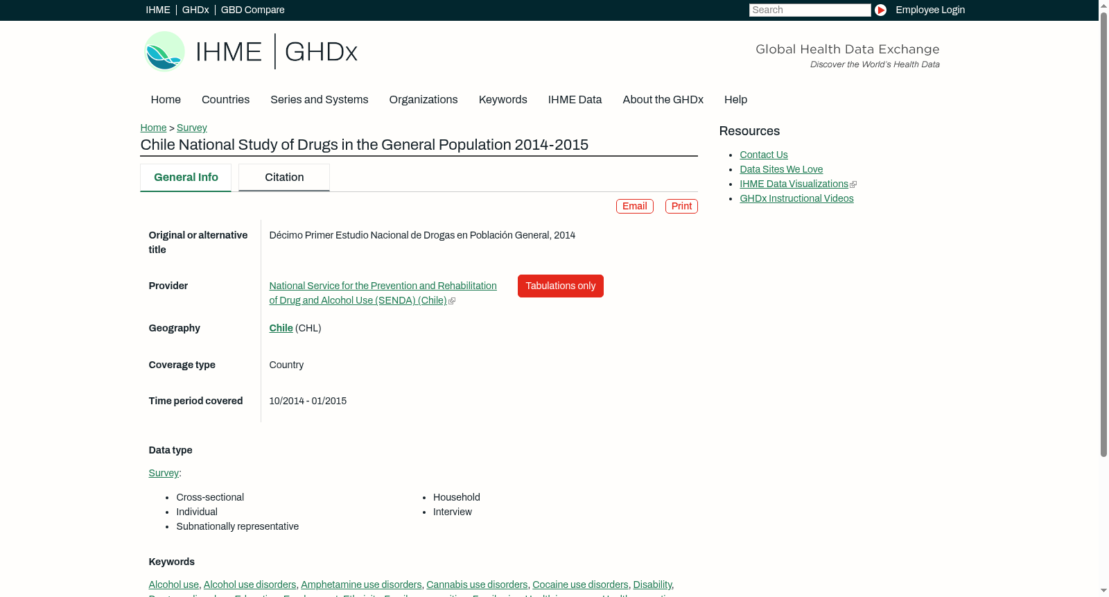 Chile National Study of Drugs in the General Population 2014-2015 数据集图片