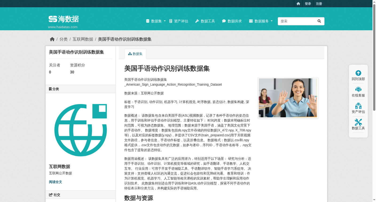 美国手语动作识别训练数据集 数据集图片
