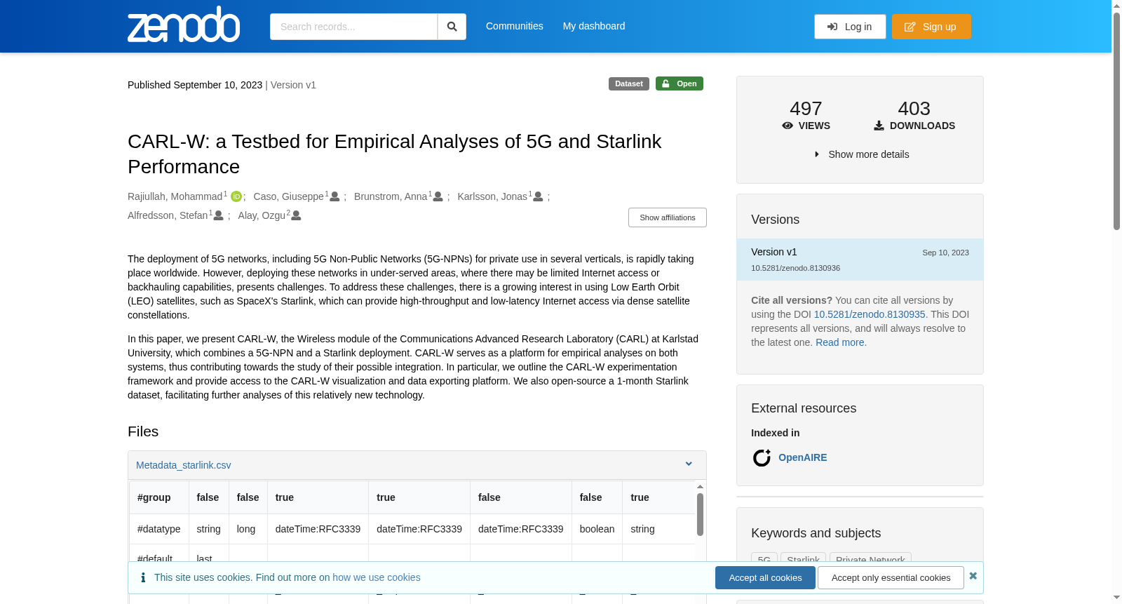 CARL-W: a Testbed for Empirical Analyses of 5G and Starlink Performance 数据集图片