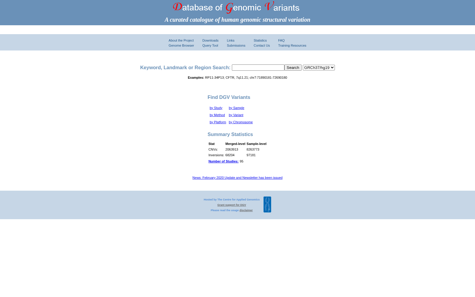 Database of Genomic Variants 数据集图片