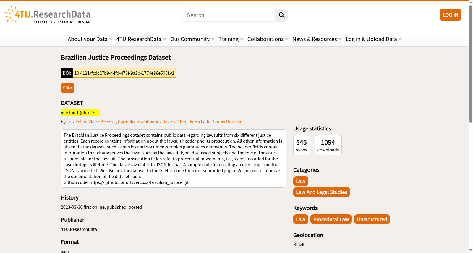 Brazilian Justice Proceedings Dataset 数据集图片