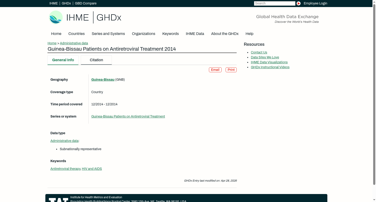 Guinea-Bissau Patients on Antiretroviral Treatment 2014 数据集图片