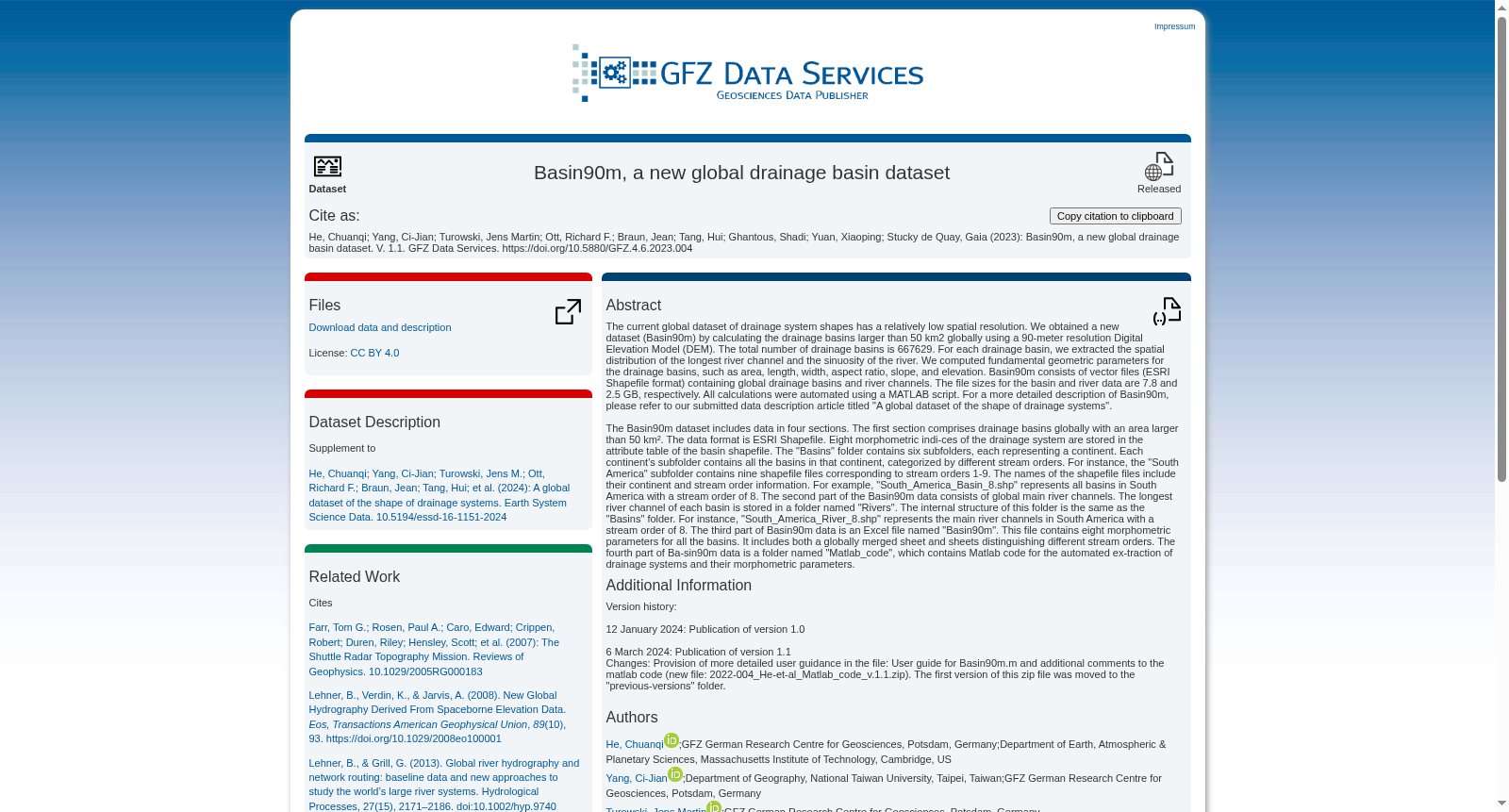 Basin90m, a new global drainage basin dataset 数据集图片