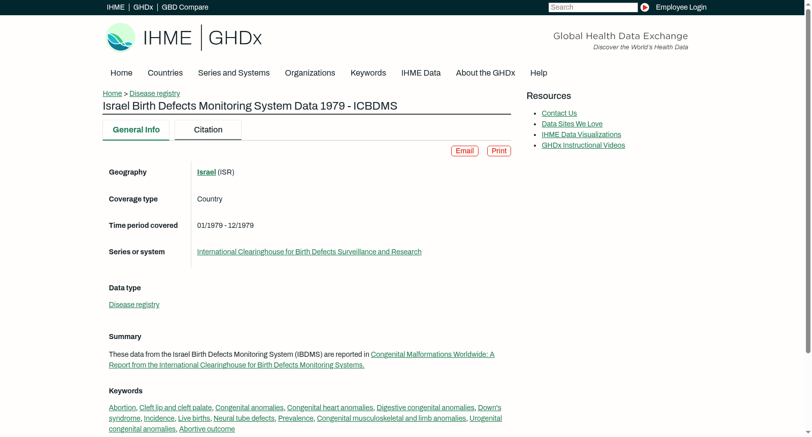 Israel Birth Defects Monitoring System Data 1979 - ICBDMS 数据集图片