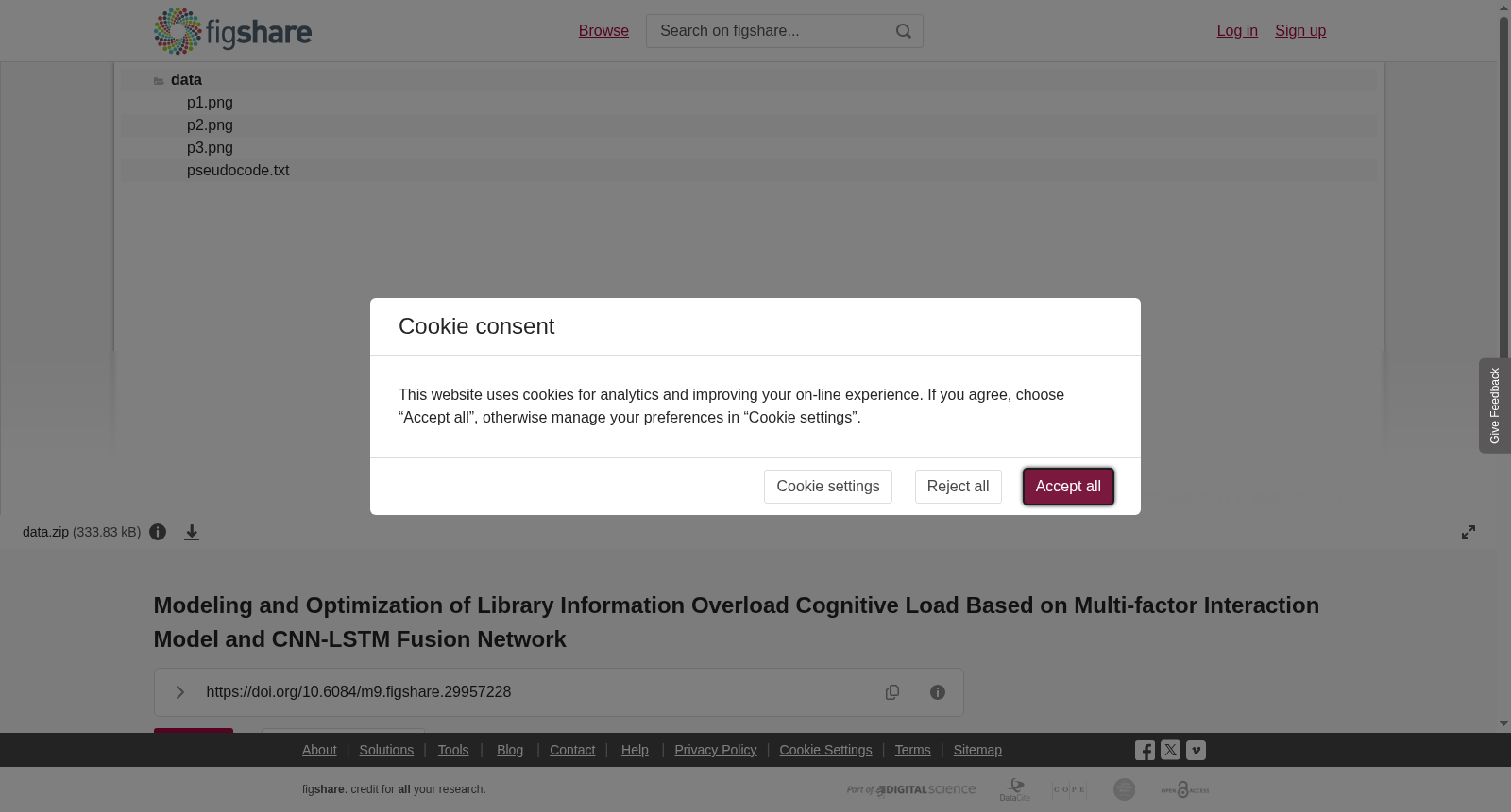 <b>Modeling and </b><b>O</b><b>ptimization of </b><b>L</b><b>ibrary </b><b>I</b><b>nformation </b><b>O</b><b>verload </b><b>C</b><b>ognitive </b><b>L</b><b>oad </b><b>B</b><b>ased on </b><b>M</b><b>ulti-factor </b><b>I</b><b>nteraction </b><b>M</b><b>odel and CNN-LSTM </b><b>F</b><b>usion </b><b>N</b><b>etwork</b> 数据集图片