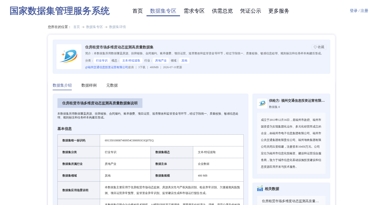 住房租赁市场多维度动态监测高质量数据集 数据集图片